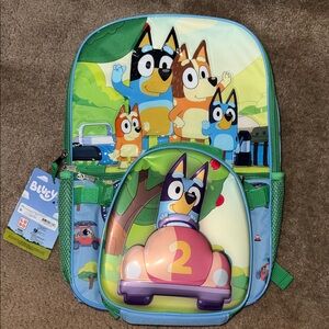 Bluey Kids Backpack with Cartoon Design